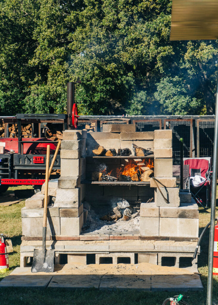 Live fire pit cooking at Austin Food & Wine Festival for barbecue photography