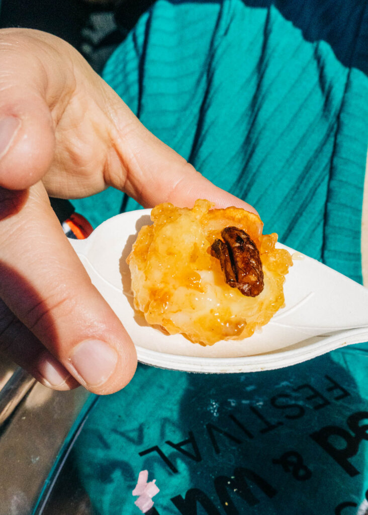 Plated festival bites at Austin Food & Wine Festival in Austin Texas