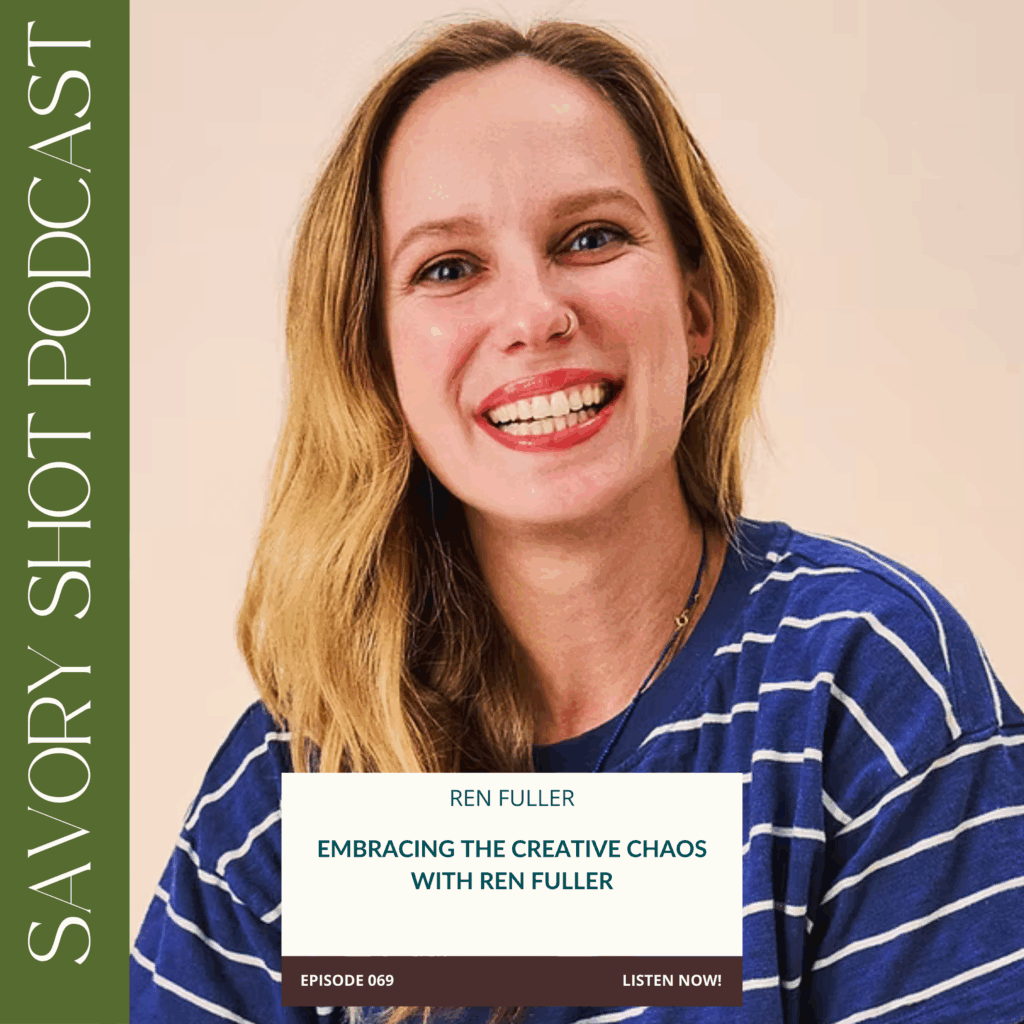 Ren Fuller embracing creative chaos on food photography shoot